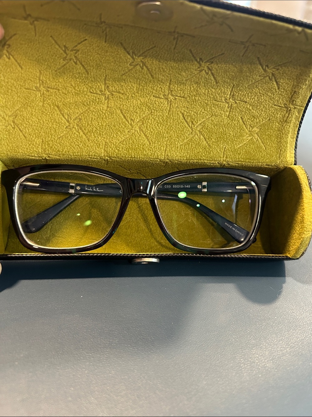 Nicole Miller Black and Teal Bateau Women's Glasses